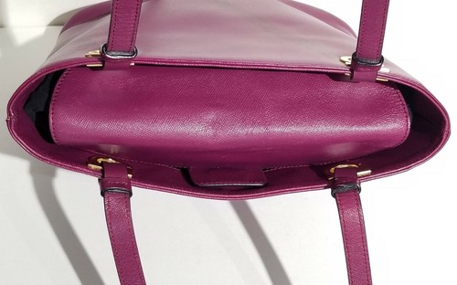 Rare Salvatore Ferragamo Plum Saffiano Leather Tote / Shoulder Bag - Picture 5 of 12