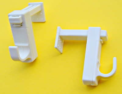 Bracket for cafe house and display rods, clamp carrier for curtain rods, 1 pair