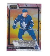 23/24 OPC Platinum Toronto Maple Leafs Fraser Minten Sunset Rookie RC card #296