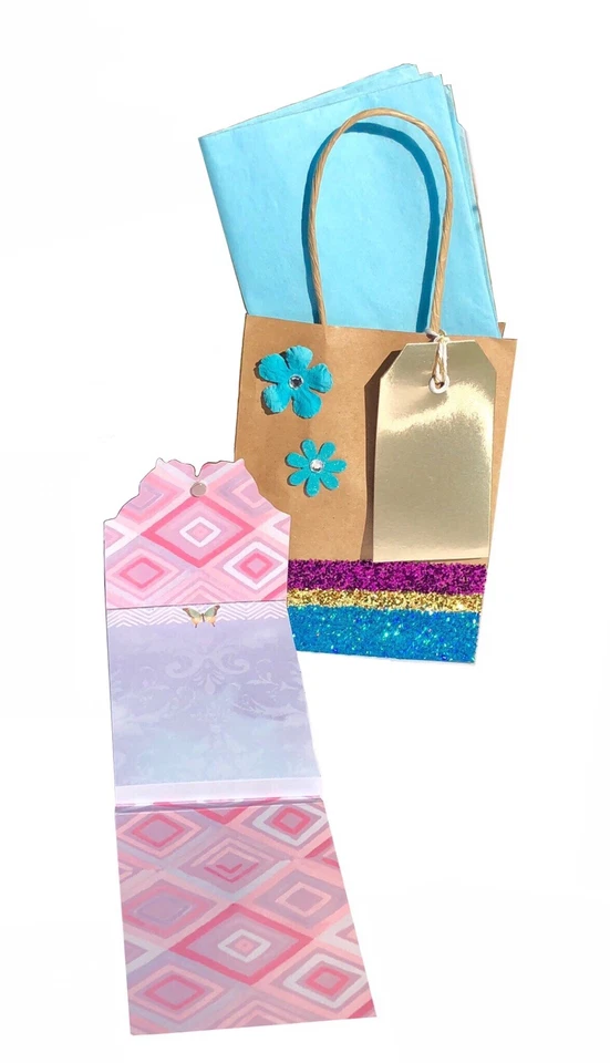 Punch Studio 61565 All Good Things Are Wild & Free .Mini Notepad Glitter & Gems - Image 2 of 4