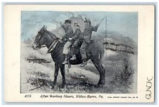 c1905 After Working Hours Horse Factory Wilkes Barre Pennsylvania PA Postcard