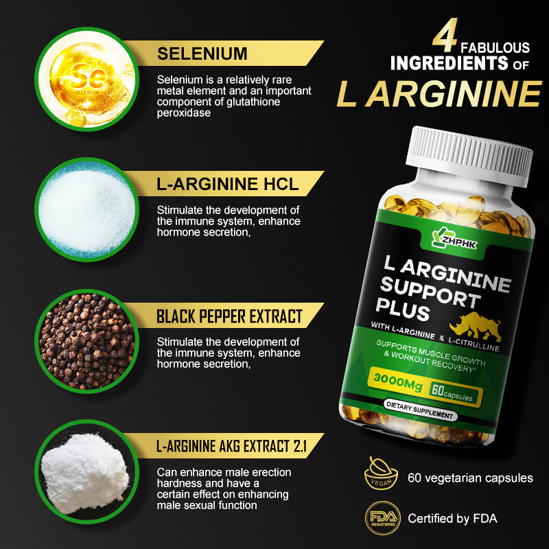 l citrulline glutathione 3Pack L-Arginine 3000mg Workout Heart Support L-Citruline Muscle growth  capsules