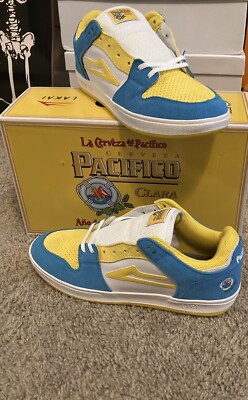 Lakai x Pacifico Telford Low White / Cyan Skate Shoes Brand New | eBay