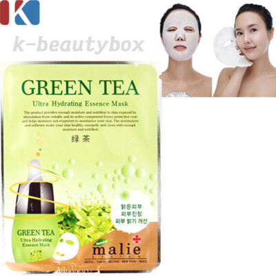 10pcs GREEN TEA Essence Face Mask Sheets Korean Best Facial Mask Sheets NEW