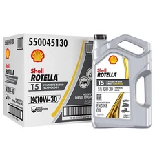Shell Rotella T5 10W 30 Synthetic Blend Diesel Engine Oil 3 Pack Triple Prote...