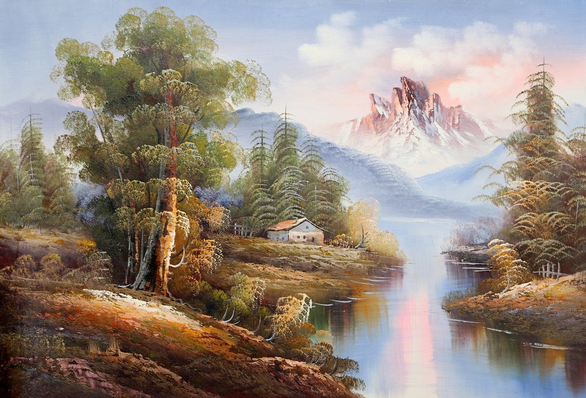 絵画 Mountain Landscape File:Wilhelm Bendz - Mountain landscape. - Google Art
