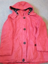 Women's Maine New England Red Short Rain Coat Size 18