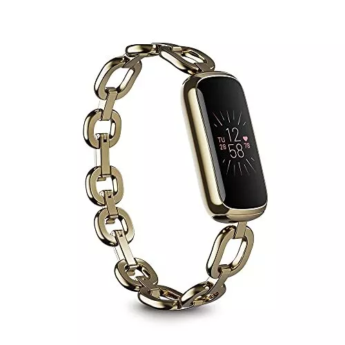 Fitbit Luxe SE Soft Gold Gorjana Wellness Tracker In SS Link Bracelet - Picture 1 of 8