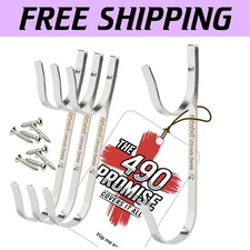 Lifetime Warranty 4-Pack Pool Hook Set - Heavy-Duty Steel for Equipment Storage