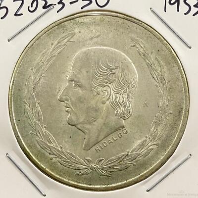 1953 Mexico 5 Pesos .720 Silver Coin #52023-3U | eBay