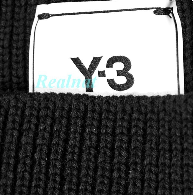 ADIDAS Y-3 YOHJI YAMAMOTO CL WOOL UNISEX BEANIE HAT BLACK WITH