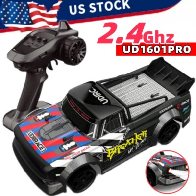 Coche Teledirigido 1/14 De Alta Velocidad - 2.4 GHz, Luces LED, Tracción 4x4, Regalo Para Niños