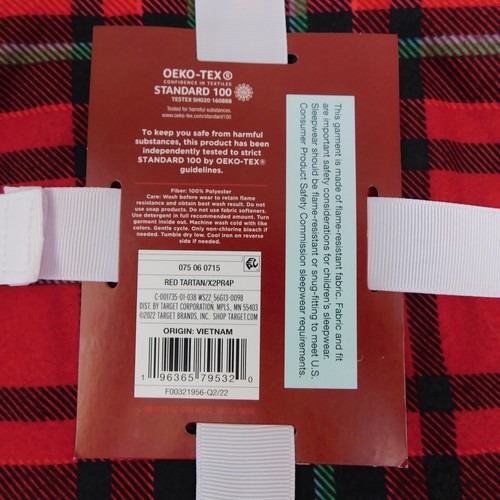 Kids Holiday Tartan Plaid Matching Family Pajama Nightgown - 5, Wondershop #4479 - Picture 8 of 8