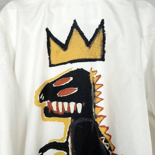 Jean-Michel Basquiat Members Only Jacket Mens Large Pullover Hooded Dino Windbre - Picture 14 of 20