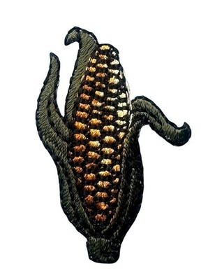 Corn Embroidered iron on Patch 1+3/4 x 1+1/4 inch