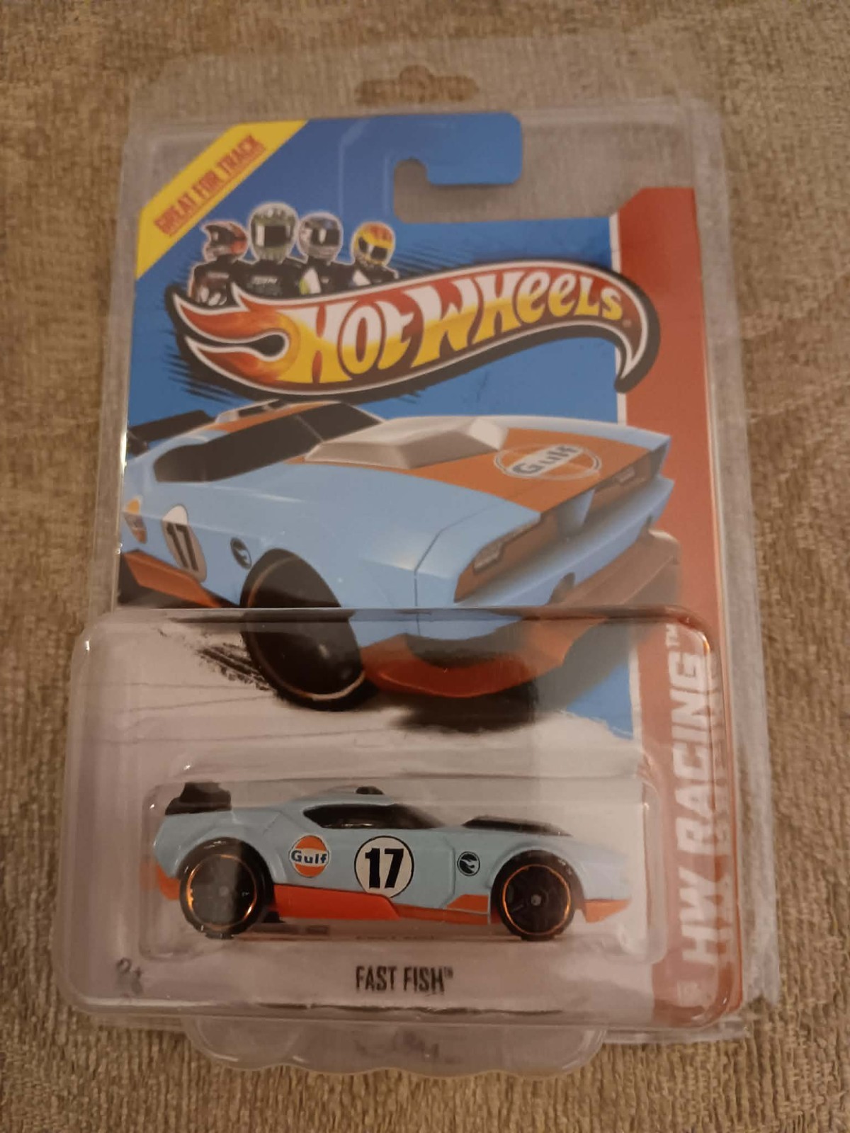 2013 Hot Wheels HW Racing Fast Fish #17 Treasure Hunt w/Protective Case 128/250