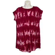 True Craft Pink Tie Dye Cotton Romper Soft Shop Berry NWT Size XS