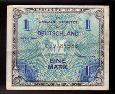 Germany - WWII Allied Military Currency, 1 Mark, 1944, Pic# 192