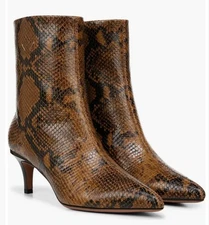 Franco Sarto Anna Snake Print Leather booties taupe New Retail $180 - Size 9.5