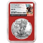 2019 $1 American Silver Eagle NGC MS70 FDI Black Label Red Core