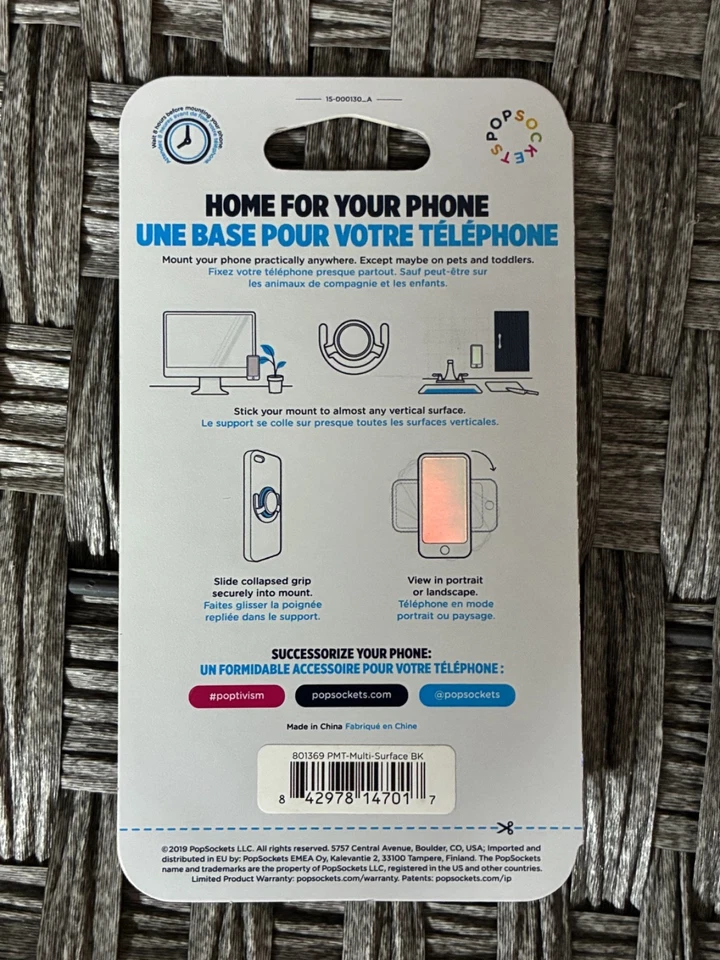 PopSockets PopMount: Multi-Surface Mount - PopSockets PopGrip - Black - Image 2 of 2