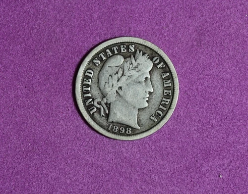 1898- Barber Silver One Dime #P34062