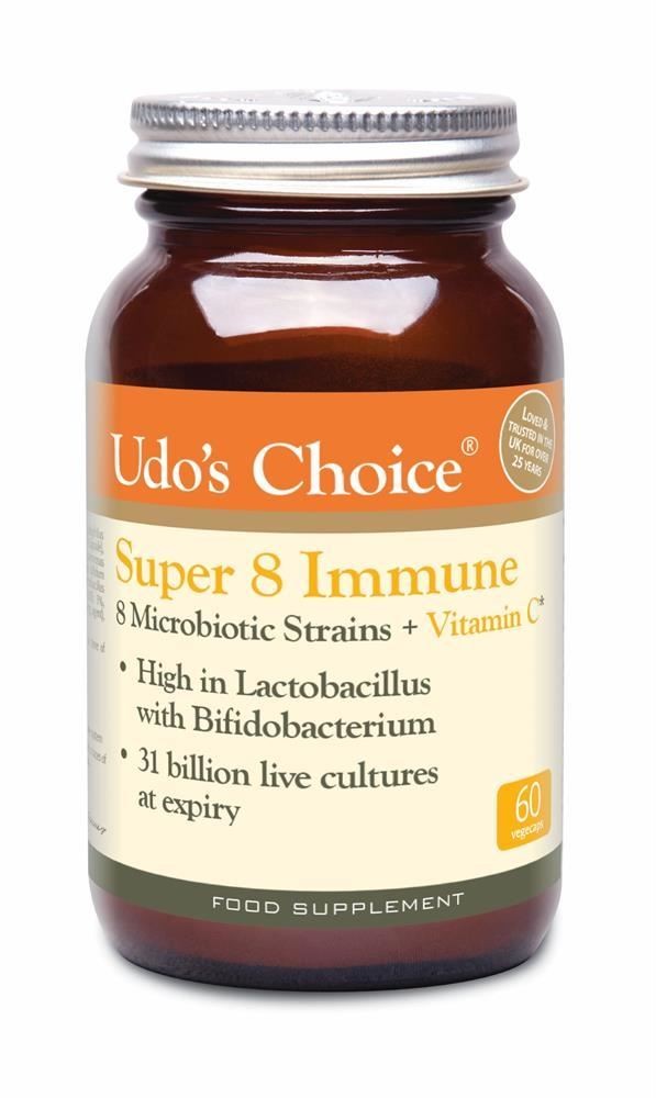 Udo's-Choice Udo's Choice Super 8 Microbiotics Vegicaps Fmd043, 60-Count, 42B Cfu, 8 Strains, Travel-Friendly Digestive Support - Image 2