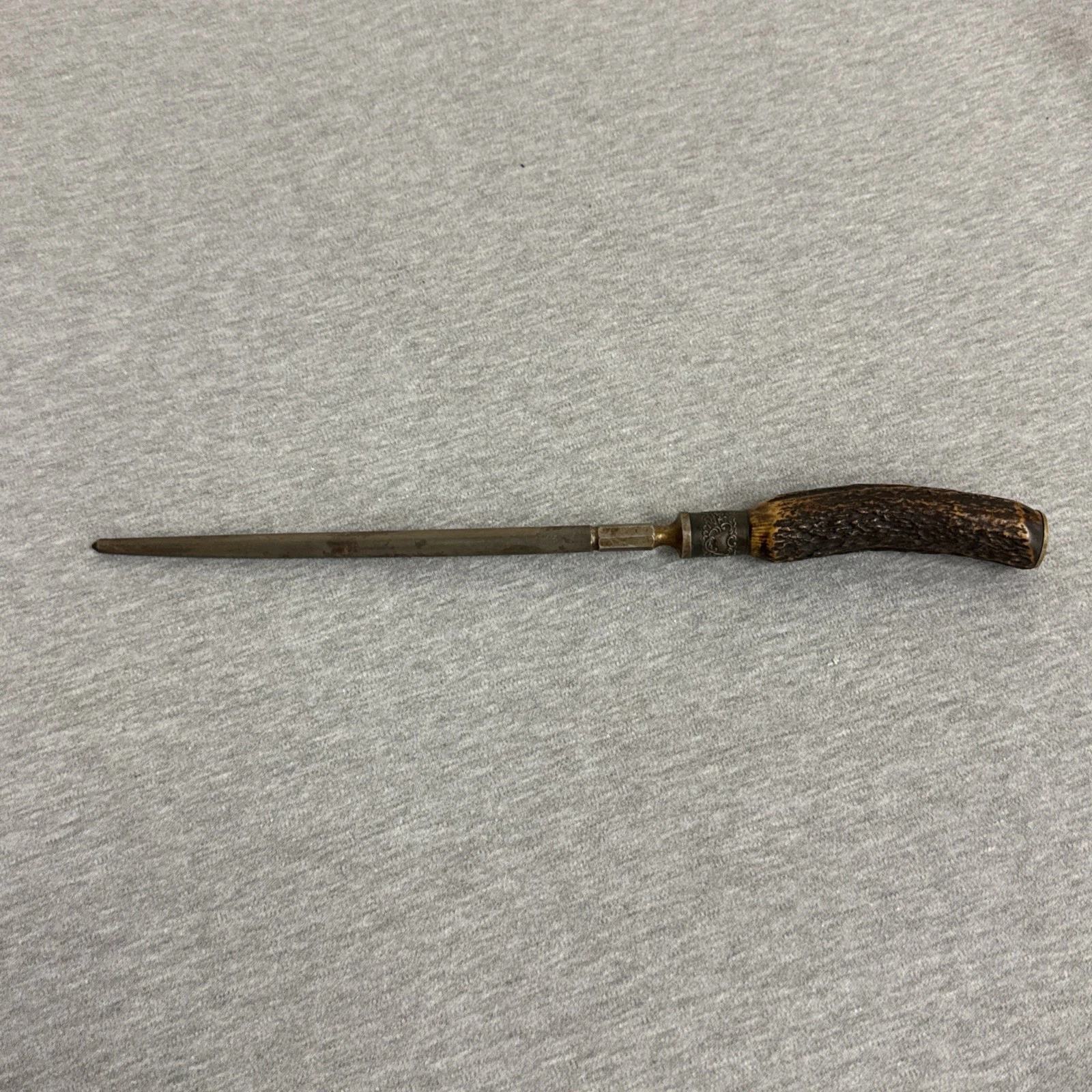 Stag Antler Handle Stainless Steel Carving Knife Honing Hone