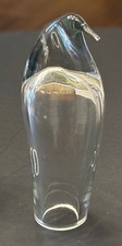 Blenko Art Hand-blown Glass Penguin Sculpture, Model #8020S (2nd of 3)
