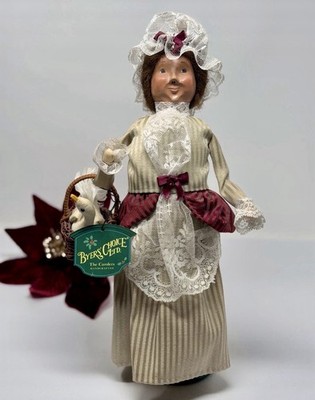 Byers  Choice Caroler Mrs Fezziwig Christmas Carol Dickens Goose Basket 2001