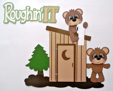 Premade Title Set with Large Piecing for Scrapbook Pages, Album, Bears, Camping