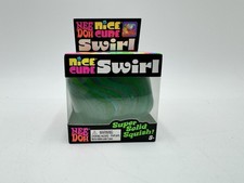 NeeDoh Nice Cube Swirl Super Solid Squish Squeeze Toy Green/Blue