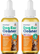 Ear Clear, Natural Dog Ear Cleaner and Infection Treatment for Dogs, Dog Drops f