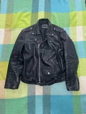 Vintage Prestige International Biker Leather Jacket Men’s size Medium / Ladies L