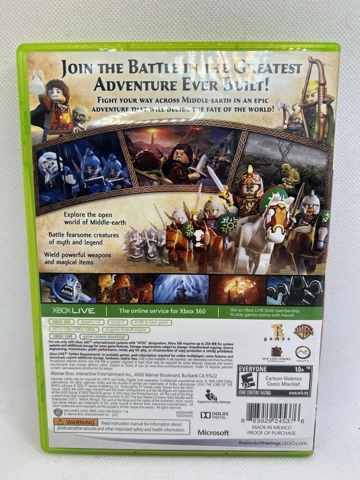 Lego The Lord of the Rings (Xbox 360) Tested CIB Manual Great Condition - Image 2 of 3