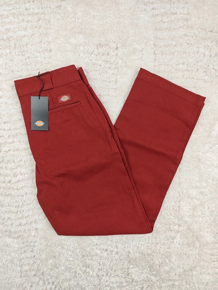 DICKIES – Pantalon Femme Elizaville Chino Bordeaux – Taille W29 - Photo 1/4
