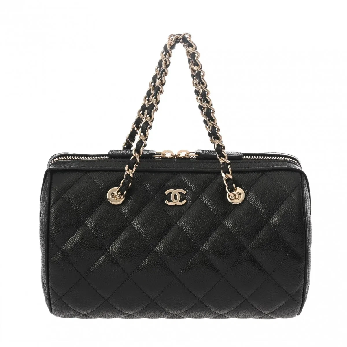 Chanel — Chanel Taimuresuclassic Mini Boston Bag 697378 Handbag Black #WB682