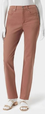 Gloria Vanderbilt Womens Brown Amanda Ultralight Tapered Jeans Pants Size 4