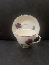 Vintage Alfred Meakin Realm Rose Coffee Cup duo