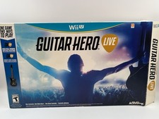 Nintendo Wii U Guitar Hero Live bundle With Box, Dongle, Guitar, Game And Strap