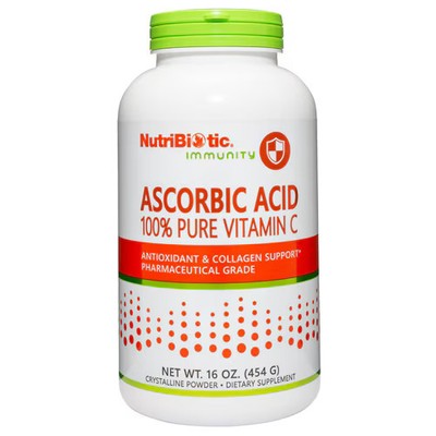 2 X NutriBiotic Immunity Ascorbic Acid 100% Pure Vitamin C Powder -- 16 oz