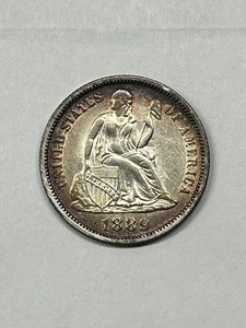 1889 Liberty Seated Dime - AU+ Condition - ORIGINAL LUSTER & TONED BEAUTY!