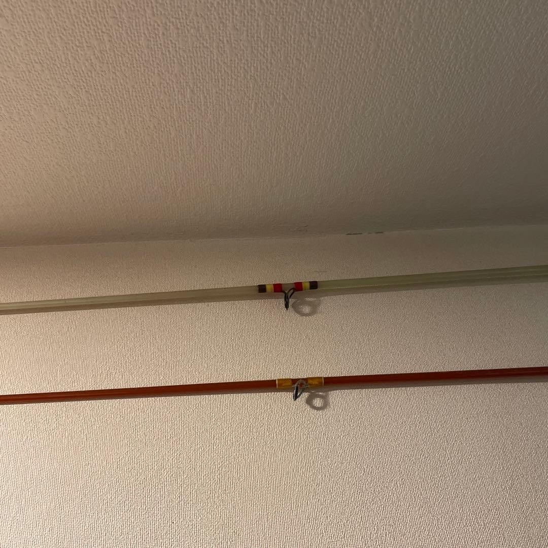 Bass old tackle solid glass rod + direct reel + cork grip - Image 2
