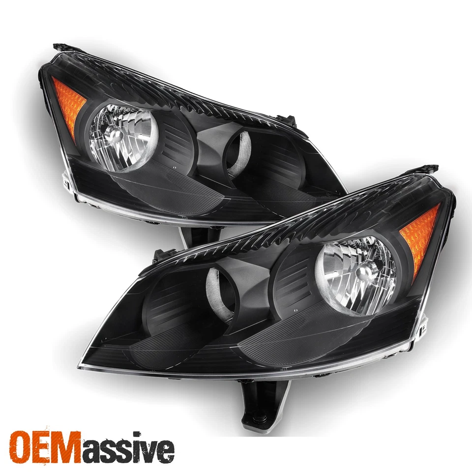 [Negro] Se adapta a Chevy Traverse 2009 2010 2011 2012 faros delanteros diestros + diestros Foto 2 de 4