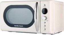 Cream 20L Retro Microwave 700W 8 Presets LED Display