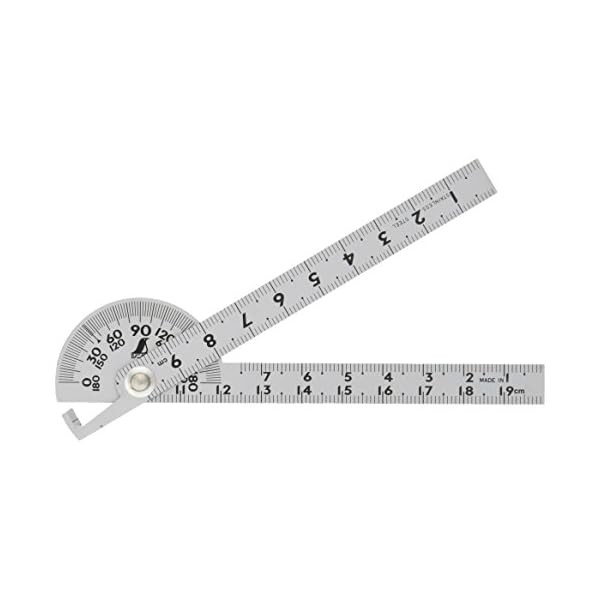 Shinwa Measurement Mini Protractor Silver 62995 Japan Official Collectible