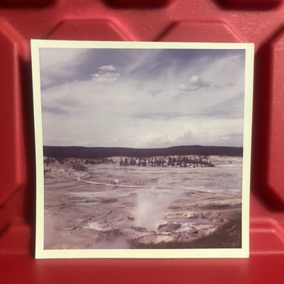 #ad Norris Geyser Basin Yellowstone 3 1 2 x 3 1 2 Photograph Vintage 1960s $5.99