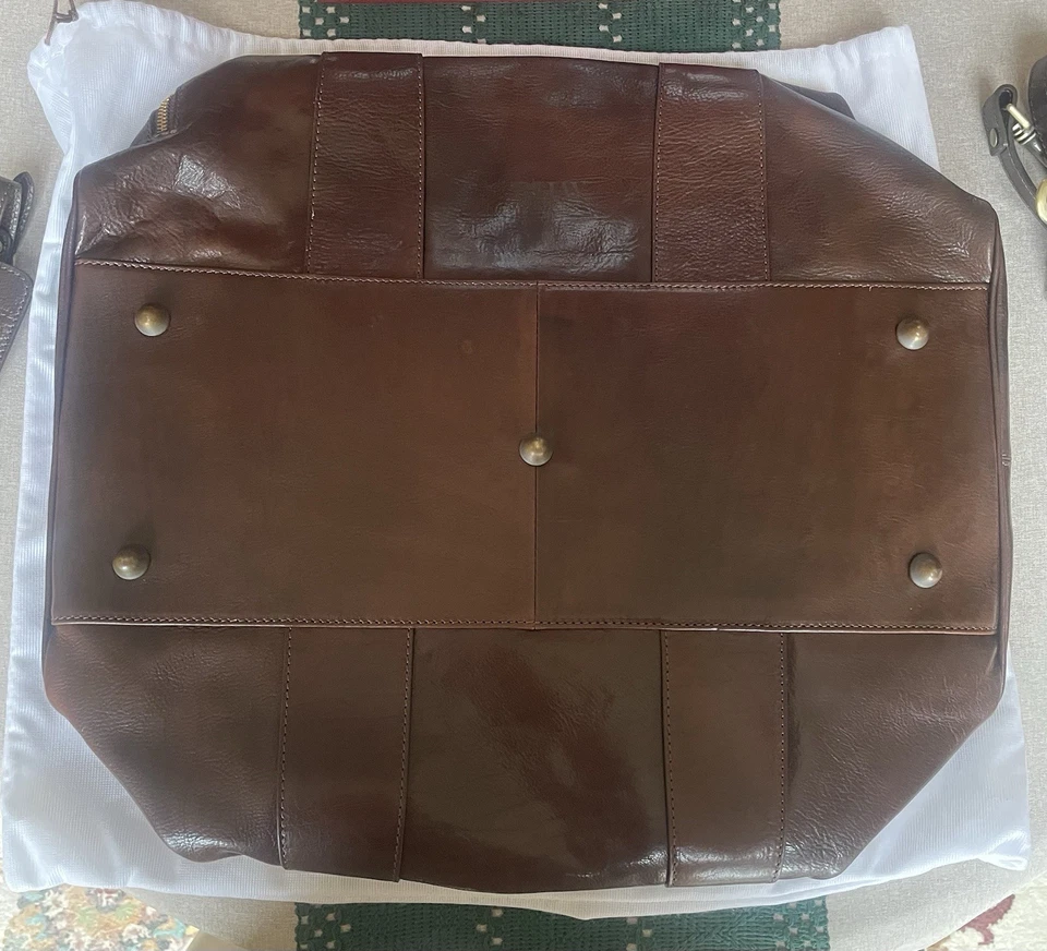 Bolso de Lona de Viaje Grande TL Voyager Cuero Toscano Nuevo Cuero Genuino Foto 3 de 4