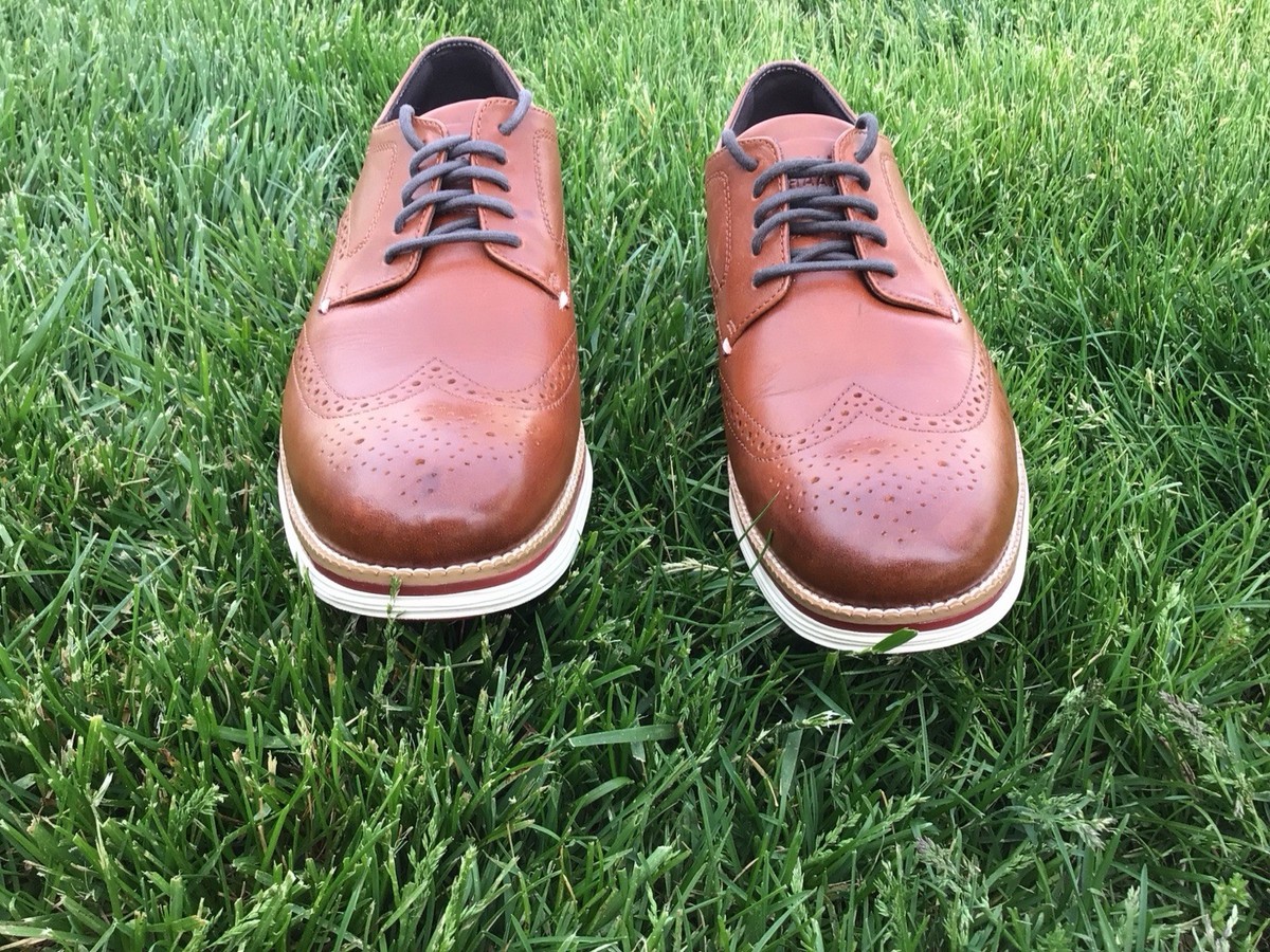 Cole Haan OriginalGrand Brown Leather Wingtip Lace-Up Oxford 