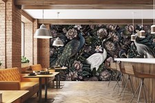 3D Peacock Flowers ZHUB1474 Wallpaper Wall Mural Removable Self-adhesive Ann